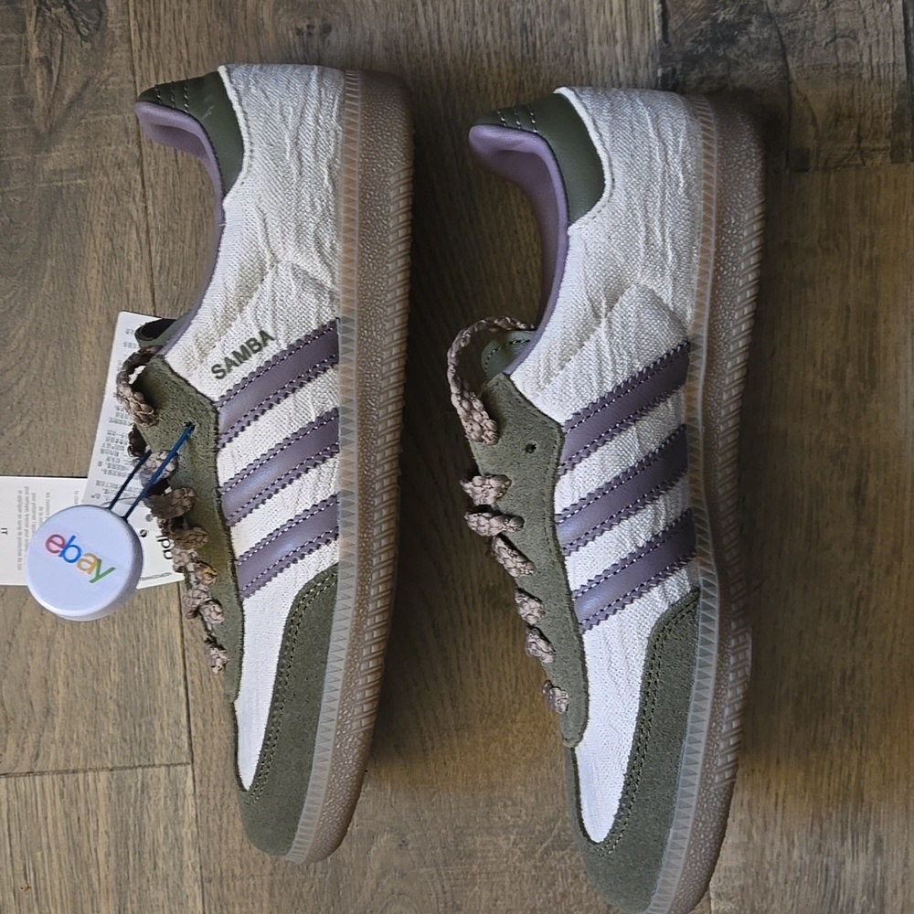Adidas Samba OG Legacy Purple Olive Strata Womens 7.5 Mens 6.5 NEW IN BOX - Picture 4 of 10